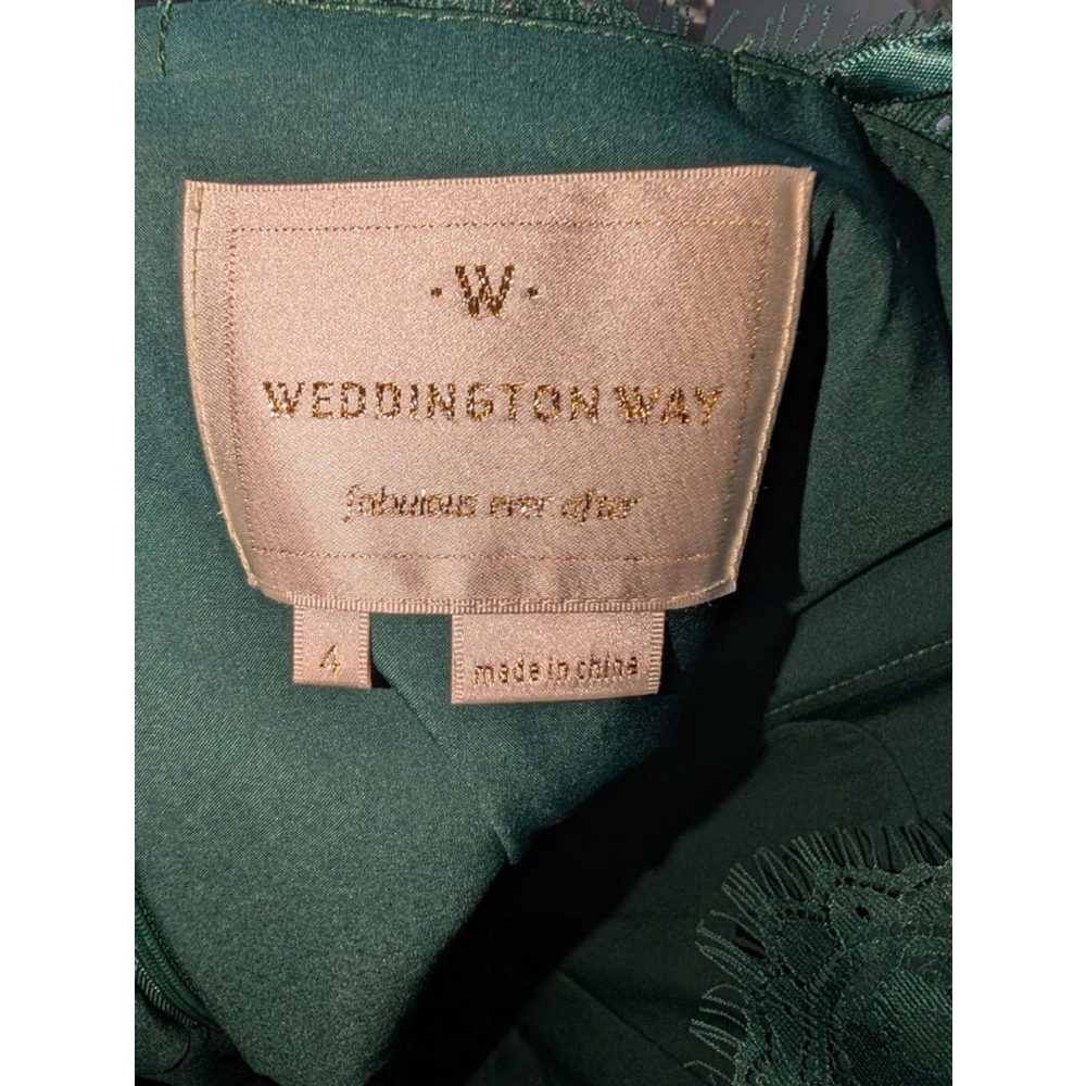 Weddington Way Evergreen Strapless Lace Dress Size 4 - Picture 3 of 8
